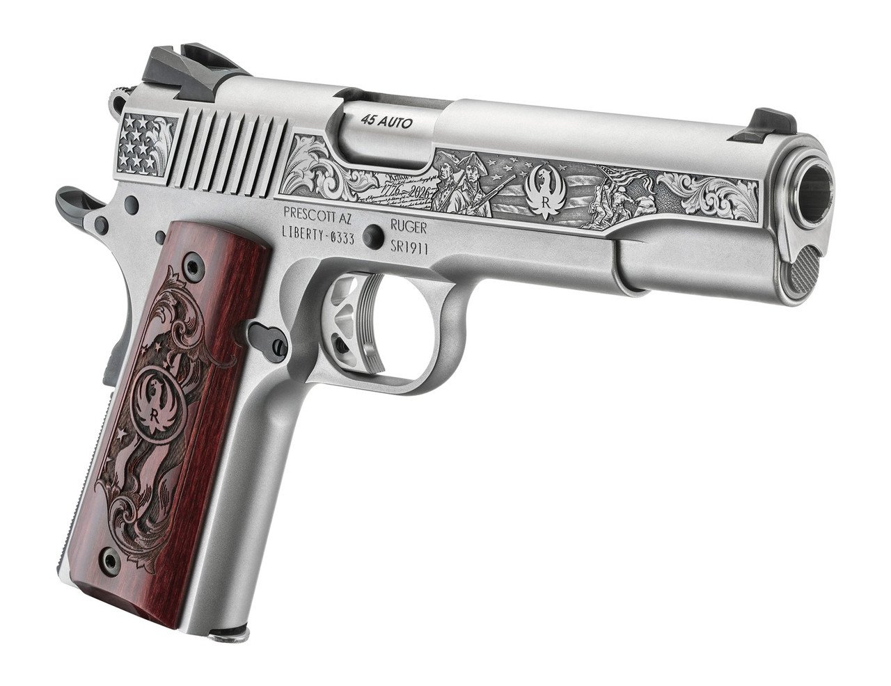 Ruger SR1911 America's 250th Anniversary 45 ACP 5 Inch Barrel Engraved Edition Pistol